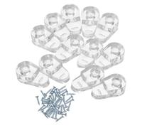 AMUSLESUR Clips de Retenue pour Vitre de Porte d'Armoire, Lot de 40 Clips en Zinc Blanc 3,5X16, Pinces Robustes pour Fixation de Miroirs et Panneaux, Adaptées aux Meubles de Rangement et
