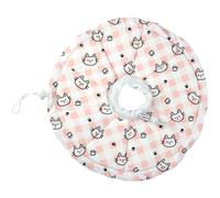 AMUSLESUR Collier de Convalescence Réglable en Tissu Imperméable Mousse pour Chat et Chien Protège la Plaie Après Chirurgie, Tour de Cou 12-25cm, Post-opératoire