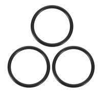 AMUSLESUR Coussin en Caoutchouc Noir Grand Format pour Bol Chantant Bouddhiste, Lot de 3 Pièces Accessoire Indispensable pour Instruments de Musique Spirituels