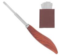 AMUSLESUR Couteau à Ergonomique en Acier Inoxydable 304 avec Lame de Boulanger, Set 1 Pièce, Facile à Utiliser pour Scarification Pâte, Accessoires avec Lame de Rechange et Housse Pu