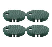 AMUSLESUR Couvercle boîtier de vannes vert, plastique léger 4 pièces avec capacité portante élevée pour système d'irrigation souterrain Plusieurs styles