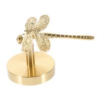 AMUSLESUR Crochet Mural en Laiton sans Perçage, Patère Décorative Style Libellule, Crochet Porte-serviettes et Porte-manteaux, Fixation Adhésive Résistante, pour Salle de Bain, Entrée