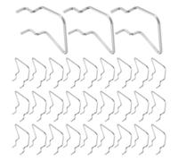 AMUSLESUR Crochets pour Panneau Perforé D'outils Suspendus en Acier Inoxydable 3,5 Mm Épaisseur pour Trous Espacés de 25 Mm, Lot de 30 Pièces, Installation Facile et Résistance à