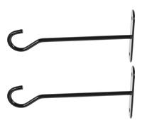 AMUSLESUR Crochets pour Plantes Suspendues en Fer et Abs, Support Mural Simple et Robuste, Installation Facile, pour Pots de Fleurs et Mangeoires D'oiseaux en Intérieur et Jardin, Lot de 2