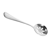 AMUSLESUR Cuillère à Fentes en Acier Inoxydable, Cuillère de Service Ergonomique Portable, Ustensile Cuisine Perforé pour Servir Salades, Pâtes et Amuse-gueules, Usage Quotidien, 1 Pièce