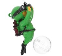 AMUSLESUR Décoration Aquarium PVC Mini Plongeur Flottant Vert, Facile à Nettoyer et Entretien Simple, pour Créer Une Scène Charmante Votre Aquarium