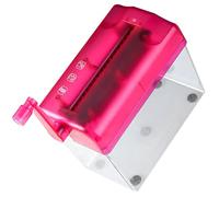 AMUSLESUR Destructeur de Documents Manuel Portable pour Bureau et Maison, Broyeur Papier Compact à Manivelle Fonction de Déchiquetage Croisé, Accessoire Bureautique Essentiel