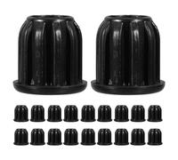 AMUSLESUR Douilles pour Roulette de Chaise de Bureau Manchons en Nylon Lot de 20 Pièces Noir Accessoires Adaptés aux Fauteuils Pivotants et Bureaux