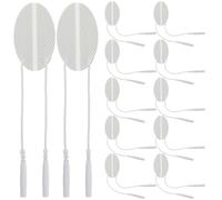 AMUSLESUR Électrodes Massage Silicone Auto-Adhésives 10 Pièces pour Massage Dos et Cou, Coussinets Flexibles Réutilisables pour Usage Professionnel et Thérapie Musculaire