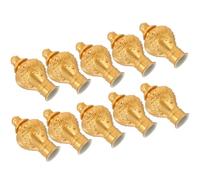 AMUSLESUR Embouts de Tringle à penderie dorés 10 pièces en Plastique pour tringles 26-28mm, Pose Facile et Fixation fiable, esthétique rétro pour pièces à Vivre