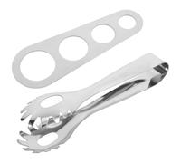 AMUSLESUR Ensemble de Pinces à Spaghetti Cuillère à Pâtes et Outil de Mesure en Acier Inoxydable Grip Précis et Tailles Multiples Cuisine et