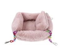 AMUSLESUR Hamac Suspendu en Coton Double Couche Lit Chaud et Confortable Facile à Installer pour Cage et Espaces D'ivers pour Petits Animaux et Cochons d'Inde