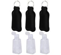 AMUSLESUR Housses de Bouteille Noir Lot de 6 Portables en Néoprène Protection et Rangement pour Parfum pour Voyage