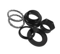 AMUSLESUR Jeu de Direction à Roulements Vélo 30Mm, Ensemble Cuvettes Métal Noir, Fourche VTT Rétro Roulements à Billes 25,4Mm, Accessoires Cyclisme Route et Montagne