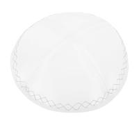 AMUSLESUR Kippa Blanche en Polyester Résistante, Taille Unique, Calotte Juive Traditionnelle Portable pour Hommes et Adolescents, Chapeau de Prière Judaïque Léger et Pratique, pour Fêtes