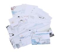 AMUSLESUR Kit de Papeterie 10 Sets avec Papiers à Lettres et Enveloppes, Papier à Écriture Lisse, Parfait pour Lettres et Messages Personnels