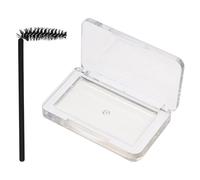 AMUSLESUR Kit de Savonnette Coiffant pour Sourcils Brosse, Gel Fixateur sans Parfum, Confortable à Porter Toute la Journée, Boîte Acrylique Transparente