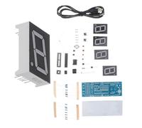 AMUSLESUR Kit Horloge à Microprocesseur Monopuce LED Rouge en Plastique 1set Facile à Assembler pour Bricolage D'horloge Numérique Affichage LED Lumineux
