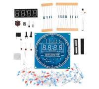 AMUSLESUR Kit Horloge Électronique à LED Rotative Module Précis Affichage Heure Température Date pour Projet Bricolage Électronique Éducatif Style Aléatoire