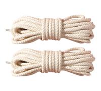 AMUSLESUR Lacets Tissés en Polyester Beige 120 CM Lot de 2 pour Chaussures de Course et Sport Lacets Robustes et Multifonctionnels