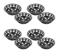 AMUSLESUR Lot de 10 filtres à Mailles Plastiques Noirs Coussinets pour Pots de Fleurs Forme Bol, Tapis Respirant Anti-Fuite terreaux, Accessoires Jardin pour Pot de pépinière