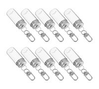 AMUSLESUR Lot de 10 Mini Bouteilles en Verre à Vœux 10ml avec Bouchons Liège, Design Portable et Usages Polyvalents pour Décorations de Mariage et Fêtes
