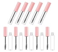 AMUSLESUR Lot de 10 Tubes à Mascara Vides en Plastique Rose 10ml Réutilisables pour DIY Flacon de Mascara Fait Maison pour Maquillage des Yeux