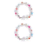 AMUSLESUR Lot de 2 Cerceaux à Cheveux Lumineux en Plastique et Fil de Fer, Confortable et Facile à Porter, Accessoires pour Cheveux de Fête et Photos Couleur Aléatoire