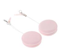 AMUSLESUR Lot de 2 Chiffons à Lunettes en Abs et Métal Corde, Nettoyant pour Écrans de Téléphone et Lentilles, Décoration Suspendue Pratique Empreintes Couleur Aléatoire