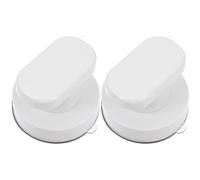AMUSLESUR Lot de 2 Poignées Ventouse pour Porte de Réfrigérateur et Tiroir, Matériau Abs Blanc, sans Perçage, Robustes et Fiables, Cuisine et Maison
