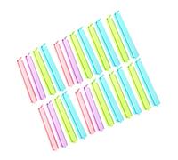 AMUSLESUR Lot de 24 Set de Set de Clips pour Scellage Alimentaire en Plastique Coloré, Pince de Fermeture Facile pour Paquet de Fruits Secs, Maison