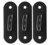 AMUSLESUR Lot de 3 Ancres Murales en Acier Inoxydable pour Élastiques de Résistance, Faciles à Installer et Résistantes à l'usure, pour Yoga et Fitness en Extérieur