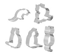 AMUSLESUR Lot de 5 Emporte-pièces en Acier Inoxydable de Petit Chat, Léger et Facile à Transporter, Cuisson de Cookies DIY Pâtissier