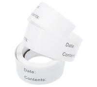 AMUSLESUR Lot de 6 Rouleaux D'étiquettes en Papier Blanc pour Identification et Conservation Alimentaire, Étiquettes de Date pour Lait Maternel Congélateur et Réfrigérateur