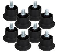 AMUSLESUR Lot de 8 Patins de Fixation Épais pour Pieds de Chaise de Bureau, Accessoires en Plastique Anti-Rayures, Silencieux et Stables, Adaptés aux Sols Durs comme Carrelage, Parquet