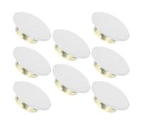 AMUSLESUR Lot de 8 Plaques de Recouvrement en Fer Blanc pour Système D'extinction Automatique à Eau, Couvercles de Têtes de Gicleurs Dissimulés, Compatibles Sécurité Incendie, Usage
