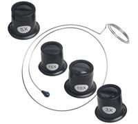 AMUSLESUR Loupe de Bijoutier Portable Verre Frontal en Plastique et Métal, Outil de Réparation de Montres pour Travail de Précision sans Utilisation des Mains, Fête des Couleur Aléatoire