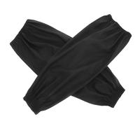 AMUSLESUR Manchons Protecteurs Noirs pour Bras en Cuir Mat Antitache pour Soudage Jardinage Cuisine Fermeture Attachable