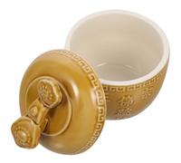 AMUSLESUR Marmite à Soupe Conductrice de Chaleur Uniforme Vintage Style Chinois en Céramique pour Mijoter Lentement Porridge et Poulet la Maison