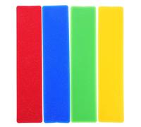 AMUSLESUR Marqueur de Terrain de Tennis en PVC 4 Pièces, Autocollant Adhésif Haute Visibilité pour Courts de Tennis et Badminton, pour Entraînement en Salle