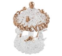 AMUSLESUR Micro Paysage Carrousel Figurine Décorative en Cristal, Base Antidérapante, Rotative, Style Classique Élégant, pour Centre de Table et Bureau, Noël, Fête des Mères, Saint-Valentin