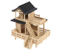 AMUSLESUR Mini Décoration D'aquarium en Plastique Pavillon Chinois Traditionnel Ornement pour Bonsaï et Aquarium Décoration Miniature pour Bureau et Paysage Zen