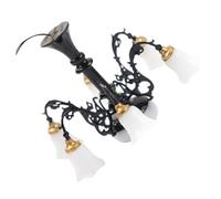 AMUSLESUR Miniature Lustre Plafonnier Abs et Métal Luminaire Suspendu Compact et Décoratif pour Maison de Poupée Éclairage Miniature Réaliste pour Micro Paysage et Scènes de Modèles