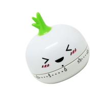 AMUSLESUR Minuteur Alarme Mécanique de Tomate Blanche Créatif Cuisine en Plastique et Mesure Temps, Pâtisserie Activités en Classe