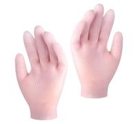 AMUSLESUR Moufles Hydratants 1 Paire en Sebs pour Soins Intensifs des Mains Sèches, Exfoliation Douce, Antidérapants Rose pour Spa de Soin des Mains