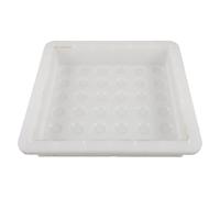 AMUSLESUR Moule de Pavage pour Aveugles en Plastique Blanc Surface Antidérapante et Motifs Tactiles Constants, Respectant Les Normes D’accessibilité pour Trottoirs Municipaux