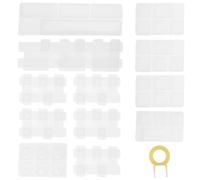AMUSLESUR Moule en Silicone 13 Pièces Réutilisables pour Clés de Clavier Mécanique DIY Surface Lisse, Matériau Silicone Blanc Couleur Aléatoire pour Création Artisanale