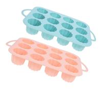 AMUSLESUR Moules à muffins en silicone 2pcs cylindriques nonadhésifs pour cupcakes et gâteaux moelleux, faciles à démouler et nettoyer, adaptés à la pâtisserie maison