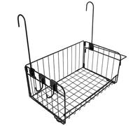 AMUSLESUR Panier Suspendu pour Organiser Accessoires de Toilette en Acier Carbone Noir Rangement Facile D'accès, Panier de Rangement Multi-Usage pour Salle de Bain