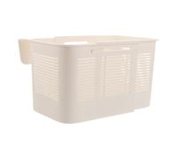 AMUSLESUR Panier Suspendu Réglable en Plastique Beige pour Spa Longueur Ajustable et Support Renforcé, pour Serviettes et Flacons D'huiles Essentielles